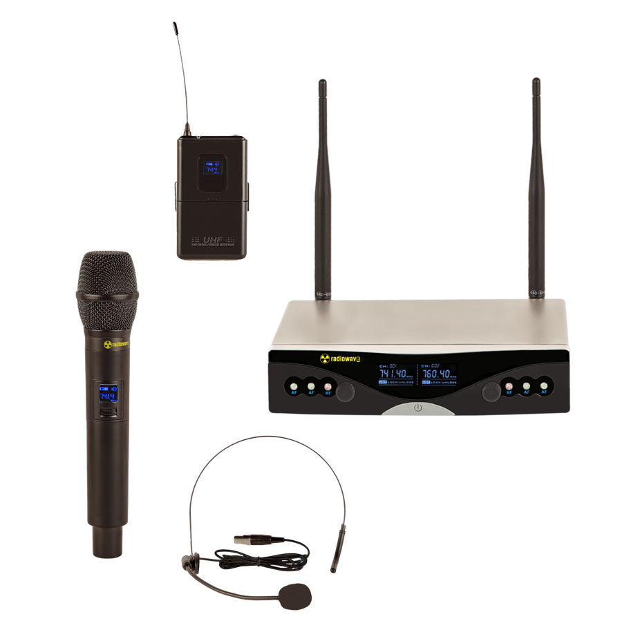 Radiowave UHH-400 радиосистема с 1 головным и 1ручным микрофонами